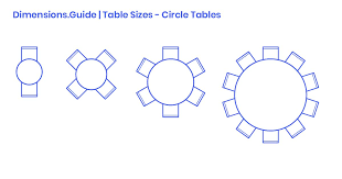 Circular Tables Are Space Efficient Tables Designed With A Variety Of Common Diameters Small Round T Round Table Sizes Build A Farmhouse Table Farmhouse Table