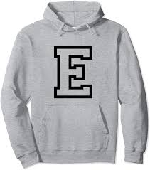 Schutzes ist im innerdeutschen fernmeldeverkehr beim buchstabieren von eigennamen und schwer verständlichen. Amazon Com Letter E Athletic Sports Alphabet Name Monogram Outline Pullover Hoodie Clothing Shoes Jewelry