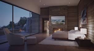 Modern Bedroom With View By Fire Light Contemporary Living Room Design Living Room Decor Modern Living Room Design Modern