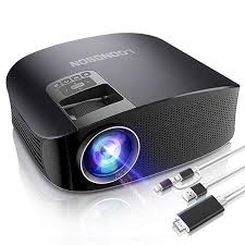 Amazon Com Loongson Hd Outdoor Mini Projector Video Movie Projector Support 1080p Dual Speakers Entertainment Hd L Mini Projectors Projector Video Projector