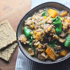 Sausage Sweet Potato Soup With Spinach Roots Boots