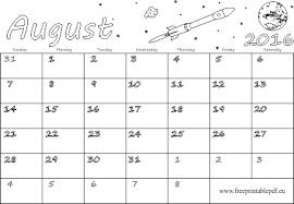 august 2016 blank calendar free printable pdf