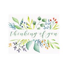 Sending a thinking of you note is one of the most thoughtful messages you can send. Thinking Of You Foliage Greeting Card Brake Ink Stationery