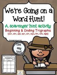 We Re Going On A Word Hunt Trigraphs Trigraphs Vocabulary Development Learn To Read