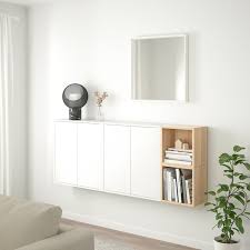 Eket Wall Mounted Cabinet Combination White Stained Oak Effect Ikea Canada Ikea In 2020 Ikea Wall Cabinets Ikea Wall Eket