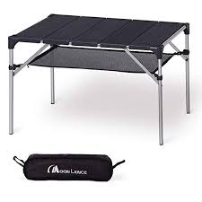 Amazon Com Moon Lence Lightweight Portable Camping Table Compact Outdoor Aluminum Folding Table For Picn Camping Table Aluminum Folding Table Affordable Table