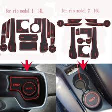 Car Cup Mat Gate Slot Mats Carpets Pads For Kia Rio 2011 2014 16l 14l Auto Motive Interior Decoratio Interior Decoration Accessories Cup Mat Car Interior Decor