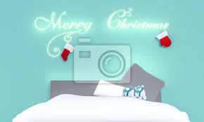 Weitere ideen zu zimmer, klappbett, klappbetten. Bett Zimmer In Chistmas Tag Dekorieren Sie Mit Roter Socke Fototapete Fototapeten Socke Merry Sankt Myloview De