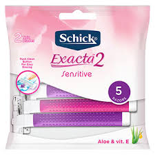 Which razor has better features? Schick Exacta 2 Sensitive Disposable Razor Women 5 Pack Amcal