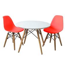 Mack Milo Adsett Kids 3 Piece Round Writing Table And Chair Set Color Round Table And Chairs Table And Chair Sets Chair