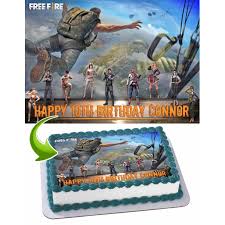 Best design cake for free fire lovers by sardarni mobile gaming #1 ssa ji saraya nu , welcome to sardarni mobile gaming. Garena Free Fire Edible Cake Image Topper Personalized Birthday Party 1 4 Sheet 8 X10 5 Walmart Com Walmart Com