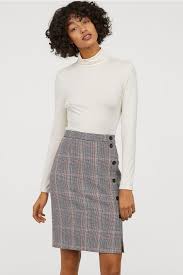 Black And White Checkered Skirt H M Knee Length Skirt Black White Ladies H M Us 1 Knee Length Skirts Outfits Knee Length Skirts Casual Fashion