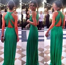 Abito in duchesse verde smeraldo. Elegante Vestito Abito Lungo Verde Elegant Long Green Dress Backless Vestiti Abiti Abiti Lunghi