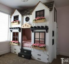 This bed is designed to take up minimal space leaving you plenty of works with the loft bed and the loft bed big bookcase plans. House Bunk Bed Plans Her Tool Belt