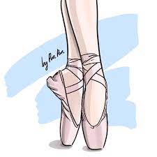 Pointe Illustration By Valentina Romanovskaya Art Illustrator Ballet Ballerina Ballerina Shoes Poin Ballet Shoes Art Ballerina Sketch Shoes Illustration