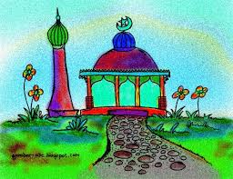 Gambar rumah kartun tanpa warna gambar lukisan kartun. Masjid Kartun Berwarna Gambar Islami