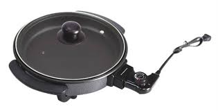 Ovente Round Electric Frying Pan Skillet Granite With Tempered Glass Lid And Thermostat Control 12inch Diameter S Electric Frying Pan Frying Pan Tempered Glass