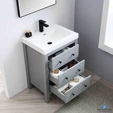 24 inch bathroom cabinet color matte grey