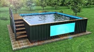 Swimming Pools Made From Shipping Containers En 2020 Piscine Hors Sol Piscine Conteneur Piscine Amenagement Paysager