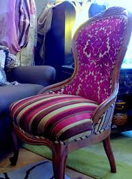 Upcycled Upholstered Antique Victorian Chair Bohemian Style Etsy In 2021 Victorian Chair Purple Velvet Chair Reupholster Chair Dining