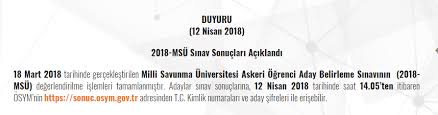 Sınavdan sonrası adaylara tercih yapmaları için verilen süre 26 haziran'da doldu. Msu Sonuclari Aciklandi Gozler Tercih Kilavuzunda