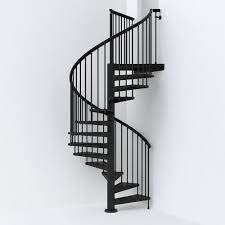 Arke Sky030 63 In Black Spiral Staircase Kit K26292 Staircase Kits Spiral Staircase Kits Spiral Stairs