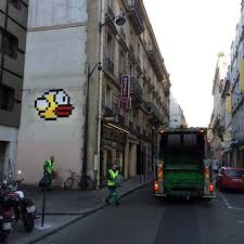 Invader Pa 1088 Flappy Bird New Invasion Paris France Urban Wall Art Best Street Art Street