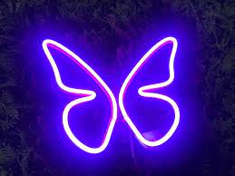 Butterfly Neon Lightneon Signled Neon Lightaccept Custom Etsy Purple Wallpaper Iphone Wallpaper Iphone Neon Neon Wallpaper