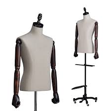 Bust form, dress form, fabric covered mannequin. Half Scale Size Upper Body Bust Male Dress Form Or Mannequin Covered Fabric Torso With Adjustable Wooden Arm Buy Fabric Dress Mannequin Dress Form With Arms Fabric Upper Body Mannequin Product On Alibaba Com