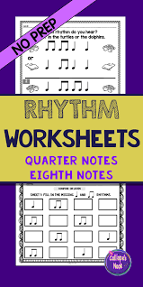 No Prep Rhythm Worksheets Quarter And Eighth Notes Ta And Ti Ti Rhythm Worksheets Music Worksheets Music Vocabulary
