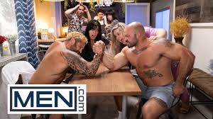 MEN - The Neighborhood Wifes Ask Their Husbands To Arm-Wrestle But They End  Up Fucking Instead