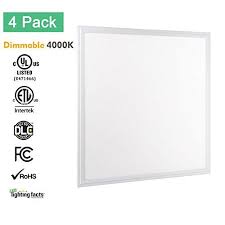 Ceiling Fans Decoration 2x2 Led Flat Panel Light Allsmartlife 4pack 2x2 Led Panel Light Dimmable 4000kbright White 010v 40w140w Equi Led Panel Light Led Panel