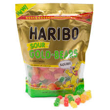 Green gummy bears (apple flavoured). Haribo Gold Bears Sour Gummy Bears Candy 1 6lb Bag Candy Warehouse