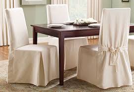 Dress up the dining room or kitchen with slipcovers for your chairs. Sure Fit Slipcovers Cotton Duck Long Dining Chair Cover Dining Room Chairs Slipcovers For Chairs Dining Chair Slipcovers Dining Room Chair Slipcovers