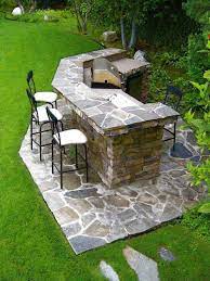 The type of stone you choose for your backyard will have a big impact on its look and feel. 20 Stunning Stone Kitchen Ideas Bring Natural Feel Into Modern Homes Architecture Design Backyard Backyard Bar Patio