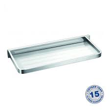 Floral, curve, pure, wave, and square. Flova Sofija Bathroom Acessory Frosted Glass Shelf 300mm