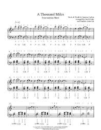 A Thousand Miles By Vanessa Carlton Piano Sheet Music Intermediate Level Sheet Music Piano Sheet Music Piano Sheet