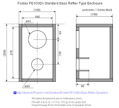 Fostex Fe103en Bass Reflex Speaker Box Plan Diy Bookshelf Speakers Speaker Plans Bookshelves Diy
