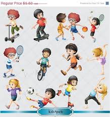 Find & download free graphic resources for kids sports. Sale Kids Sport Clipart For Personal And Commercial Use Kid Sports Clip Art Instant Download