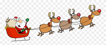 Santa claus transparent christmas mask. Santa And Reindeer Gif Images Santa And Reindeer Cartoon Clipart 58782 Pinclipart