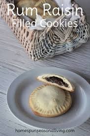 Put the raisin filled cookie dough into the preheated oven. Rum Raisin Filled Cookies Homespun Seasonal Living