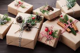 Heap Of Gift Or Present Box Wrapped In Kraft Paper With Christmas Rustic Gift Wrapping Diy Holiday Gifts Simple Gift Wrapping