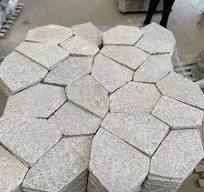 Flamed Surface G655 White Cobble Stone Meshed Pavement Mats ...
