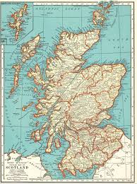 1935 Antique Map Of Scotland Map United Kingdom Scotland Gallery Wall 5850 Scotland Map World Map Decor Antique Map