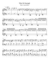 Panic At The Disco This Is Gospel Piano Chords This Is Gospel Panic At The Disco Clarinet Music Sheet Music Disco Music