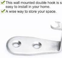 Amazon.com: XYWHPGV 2 Pieces Wall Hooks Stainless Steel Wall ...