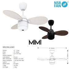 52 inch tropical ceiling fan light wooden palm leaf blades fan light, indoor quiet ceiling fan chandelier, home remote rustic ceiling fan. Nsb Mimi 28 Remote Ceiling Fan Smallest Fan Shopee Malaysia