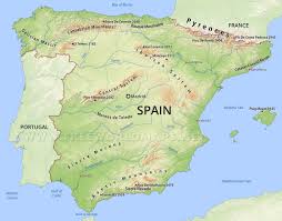 Click on above map to view higher resolution image. Spain Physical Map