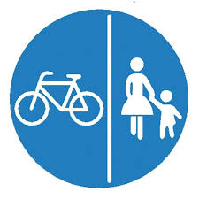 Verkehrsschild Getrennter Fuss Radweg Website Letters Resources
