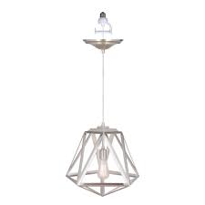 Worth Home Products 1 Light Brushed Nickel Instant Pendant Conversion Kit With Cage S Brushed Nickel Pendant Lights Recessed Light Conversion Kit Pendant Light